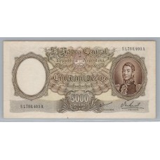 ARGENTINA COL. 545b BILLETE DE $ 5.000 SAN MARTIN BOT 2182